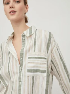 VIETNI L/S LONG SHIRT cloud dancer