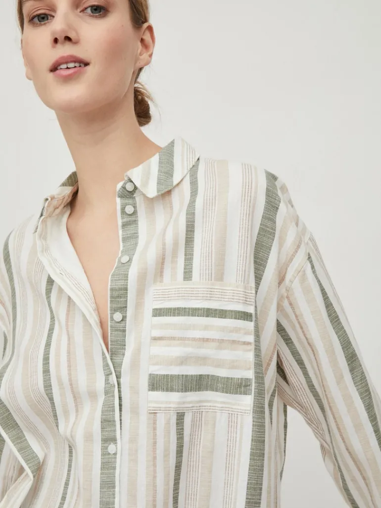 VIETNI L/S LONG SHIRT cloud dancer