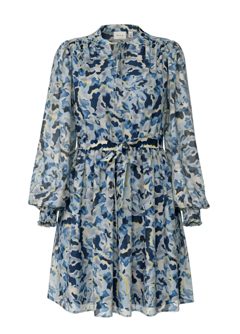 VIFALIA TWI L/S SHORT DRESS/DFS cornstalk