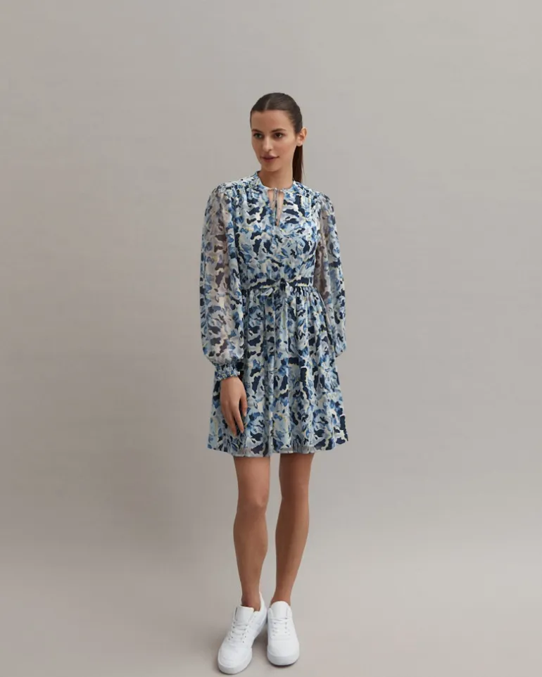 VIFALIA TWI L/S SHORT DRESS/DFS cornstalk