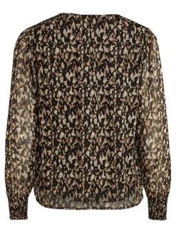 VIFALIA V-NECK L/S TOP black