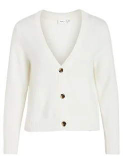 VIFEAMI L/S KNIT CARDIGAN/SU-FAV NX/1 cloud dancer