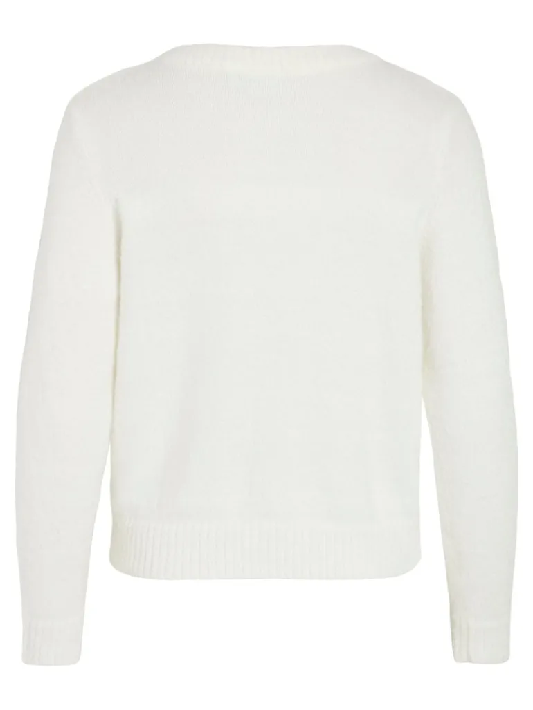 VIFEAMI L/S KNIT CARDIGAN/SU-FAV NX/1 cloud dancer