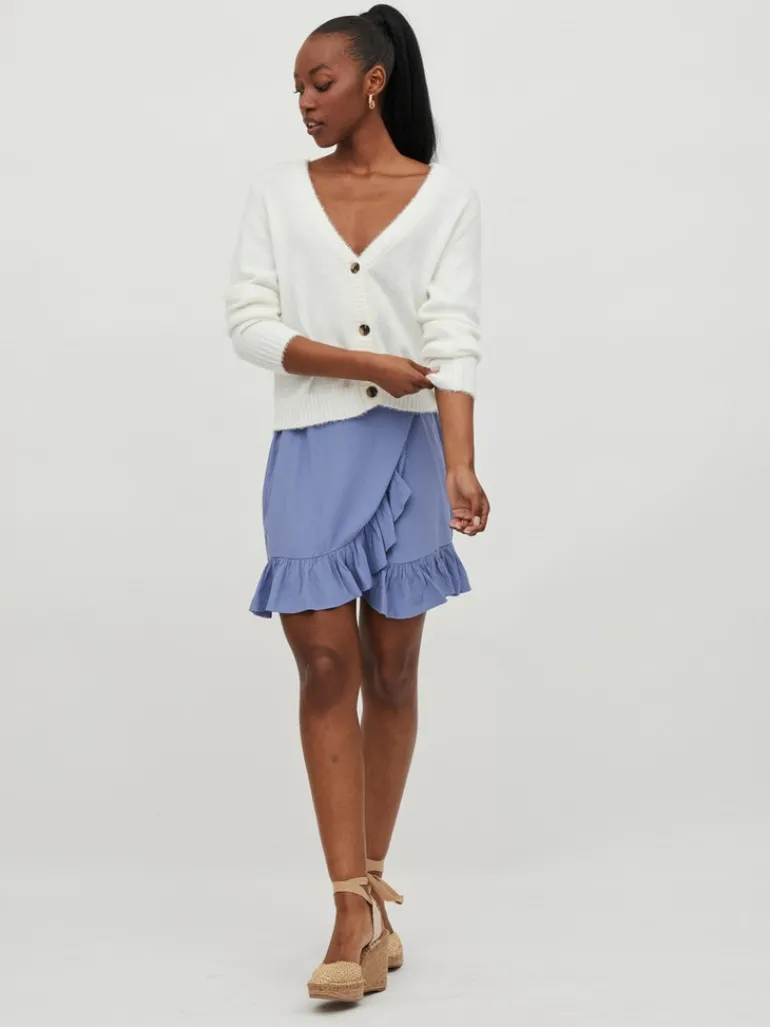 VIFEAMI L/S KNIT CARDIGAN/SU-FAV NX/1 cloud dancer