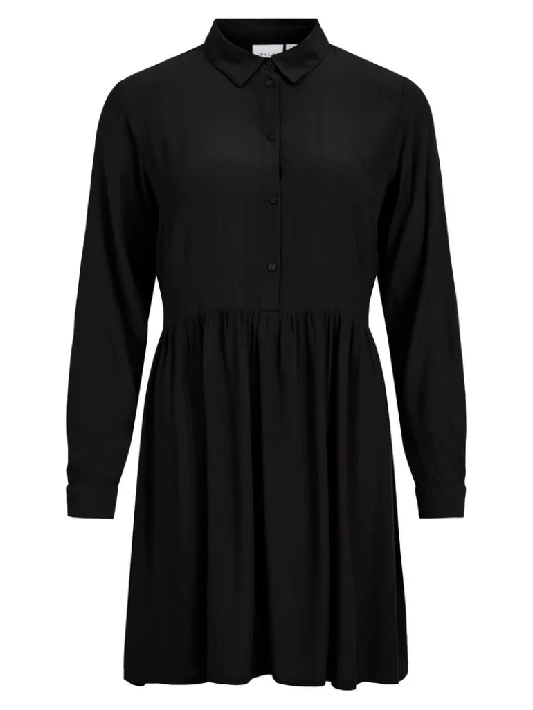VIFINI L/S SHIRT DRESS/SU - NOOS black1
