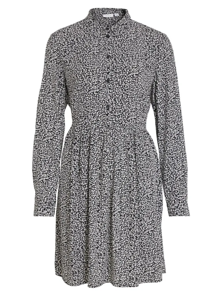 VIFINI L/S SHIRT DRESS/SU - NOOS black2