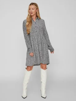 VIFINI L/S SHIRT DRESS/SU - NOOS black2
