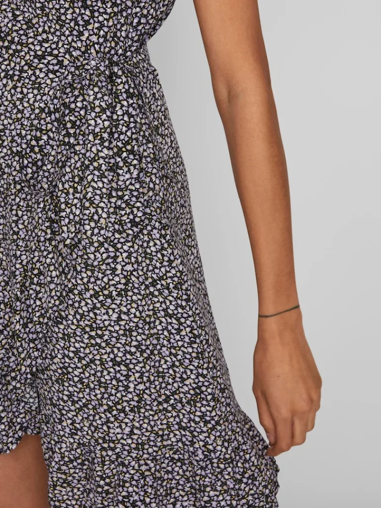 VIFINI WRAP S/S SHORT DRESS - NOOS sweet lavender