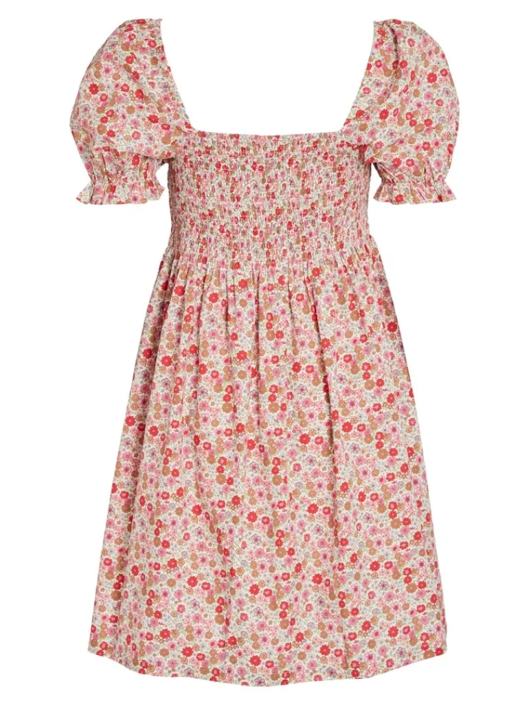VIFLOWS SQUARENECK 2/4 DRESS cloud dancer