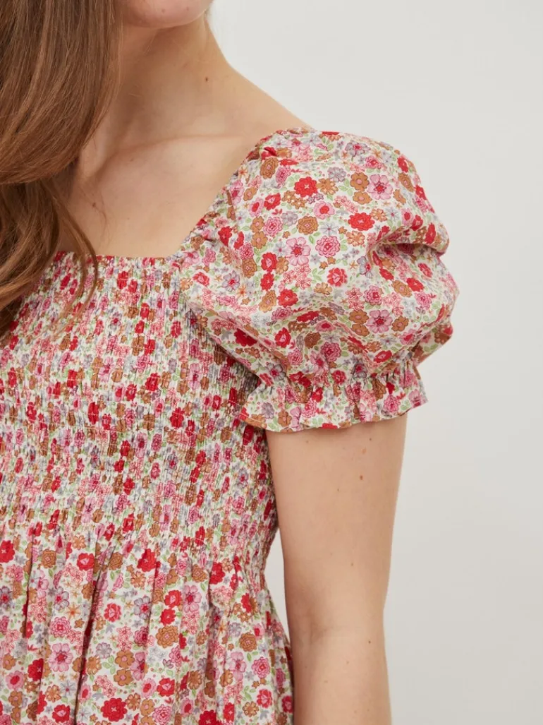 VIFLOWS SQUARENECK 2/4 DRESS cloud dancer