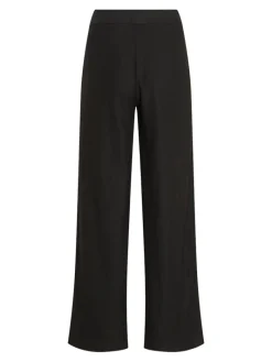 VIJOLANDA HW LINEN BLEND PANTS - NOOS black beauty