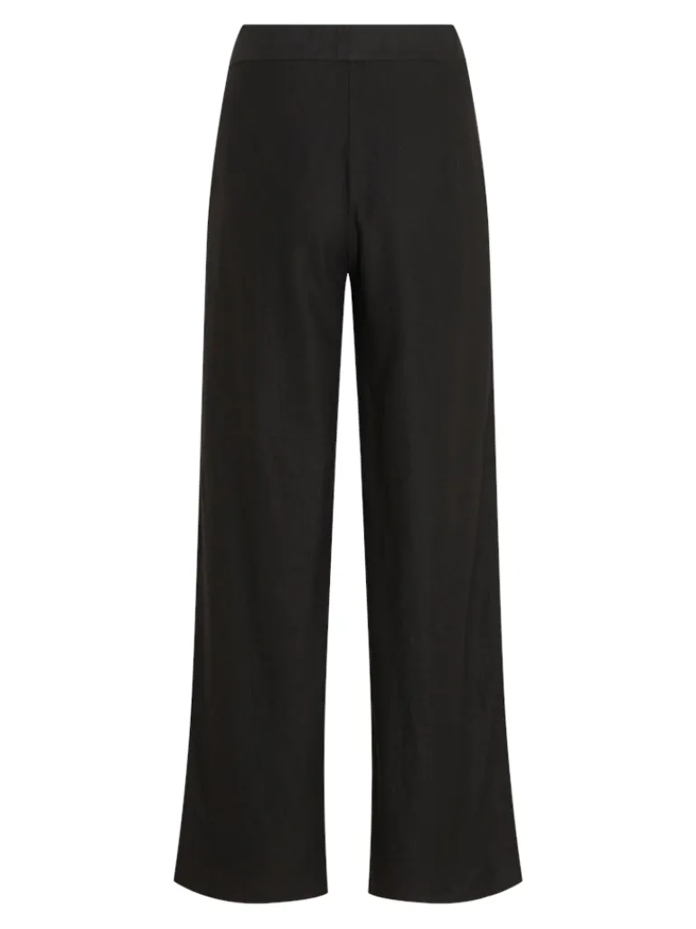 VIJOLANDA HW LINEN BLEND PANTS - NOOS black beauty