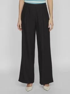 VIJOLANDA HW LINEN BLEND PANTS - NOOS black beauty