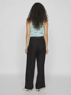VIJOLANDA HW LINEN BLEND PANTS - NOOS black beauty