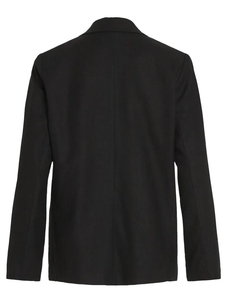 VIJOLANDA L/S LINEN BLEND BLAZER - NOOS black beauty
