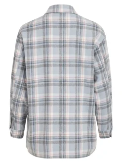 VIKIKI L/S SHACKET cashmere blue