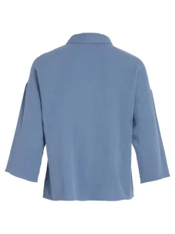 VILANIA BUTTON 3/4 SHIRT - NOOS coronet blue