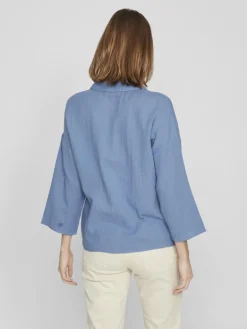 VILANIA BUTTON 3/4 SHIRT - NOOS coronet blue