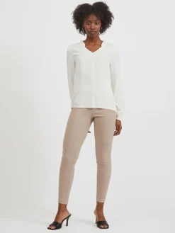 VILAURA LOU HW 7/8 LEGGINGS - NOOS cement