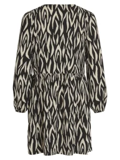 VILAYA LULA V-NECK L/S DRESS/SU/LC black