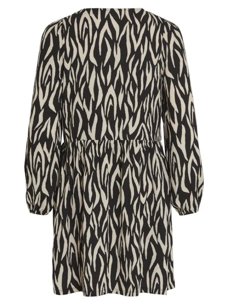 VILAYA LULA V-NECK L/S DRESS/SU/LC black