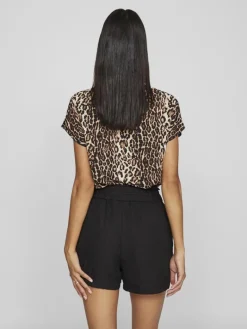 VILAYA S/S V-NECK TOP black
