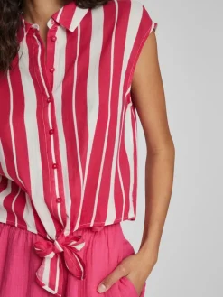 VILULLY S/L TIE TOP pink yarrow
