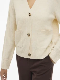 VIMIRAZ V-NECK L/S KNIT CARDIGAN/PB birch