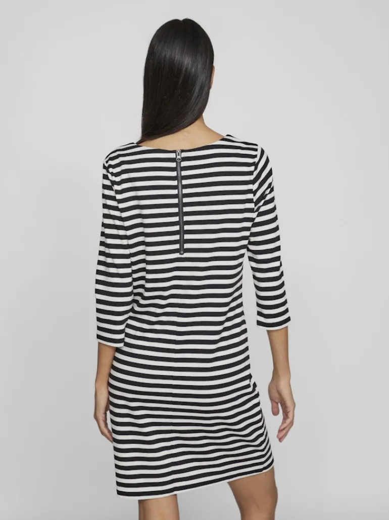 VININNY 3/4 O-NECK DRESS - NOOS black beauty