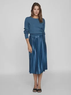 VINITBAN MIDI SKIRT - NOOS moroccan blue