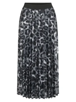 VINITBAN PRINT MIDI SKIRT - NOOS glacier gray