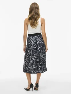 VINITBAN PRINT MIDI SKIRT - NOOS glacier gray