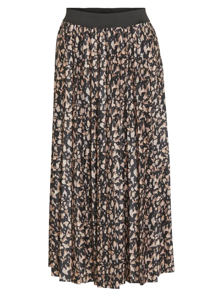 VINITBAN PRINT MIDI SKIRT - NOOS black1