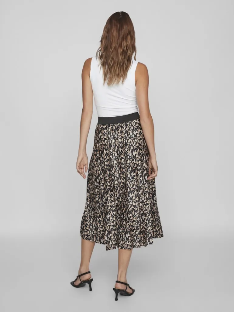 VINITBAN PRINT MIDI SKIRT - NOOS black1