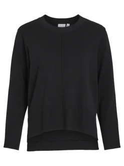 VIOSTRIA O-NECK L/S KNIT TOP-NOOS black beauty