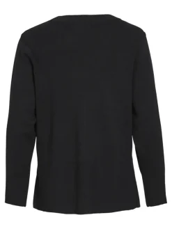 VIOSTRIA O-NECK L/S KNIT TOP-NOOS black beauty