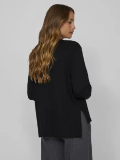 VIOSTRIA O-NECK L/S KNIT TOP-NOOS black beauty