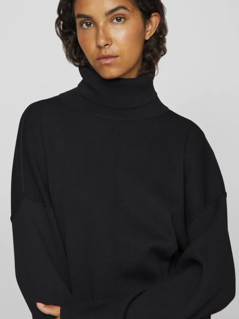 VIOSTRIA ROLLNECK L/S KNIT TOP-NOOS black beauty