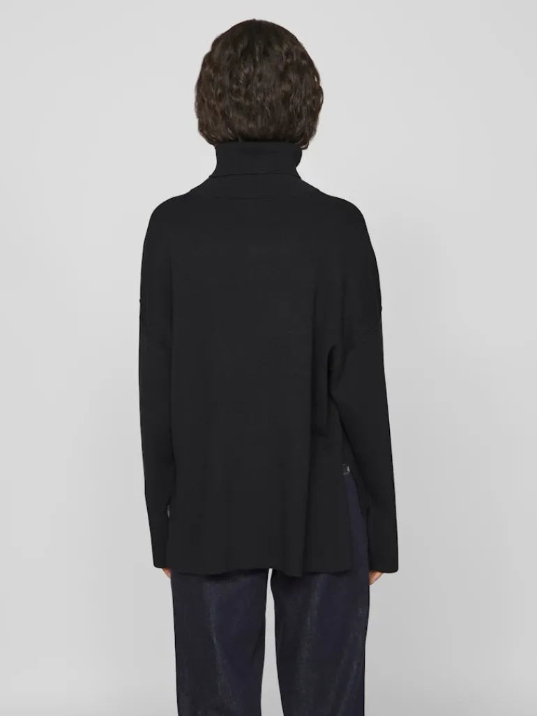 VIOSTRIA ROLLNECK L/S KNIT TOP-NOOS black beauty