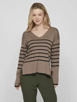 VIOSTRIA V-NECK L/S REV TOP-NOOS fossil