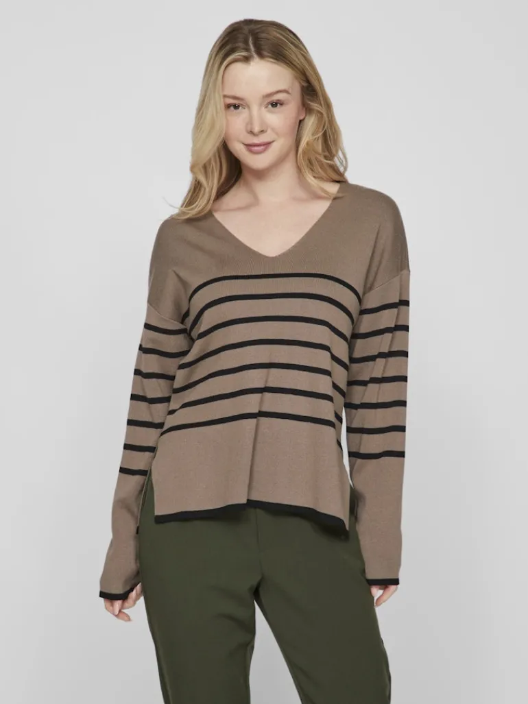 VIOSTRIA V-NECK L/S REV TOP-NOOS fossil