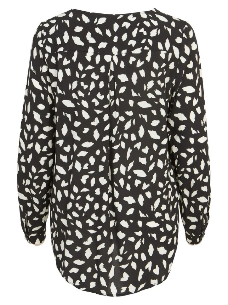 VIPAYA V-NECK L/S SHIRT - NOOS black-ckicka