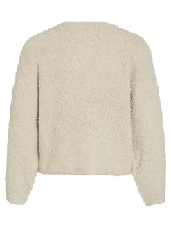 VIPAZA O-NECK L/S ZIPPER KNIT CARDIGAN birch