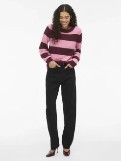 VIPOLANA NEW L/S STRIPE KNIT TOP fig