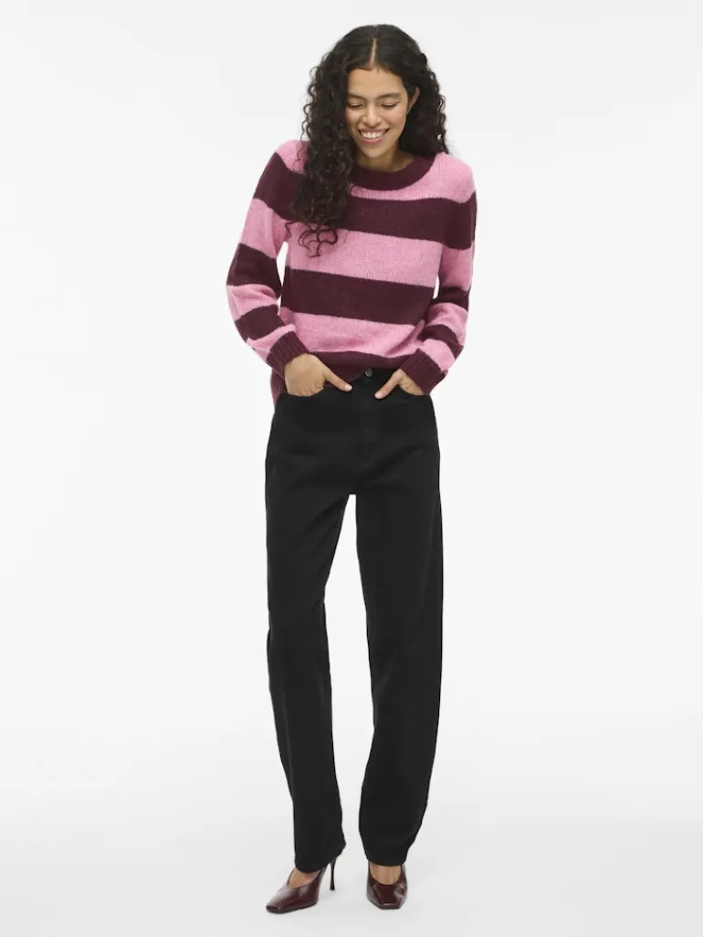VIPOLANA NEW L/S STRIPE KNIT TOP fig