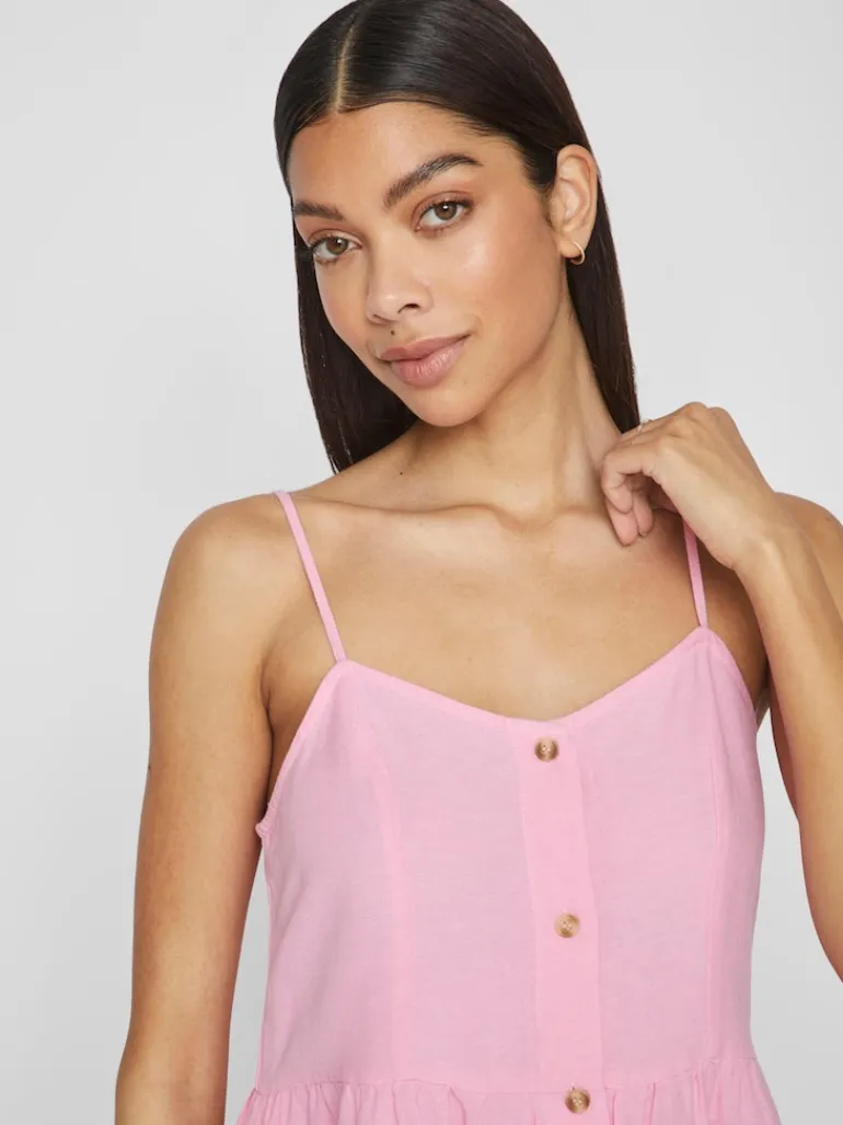 VIPRISILLA NEW S/L STRAP KNEE DRESS begonia pink