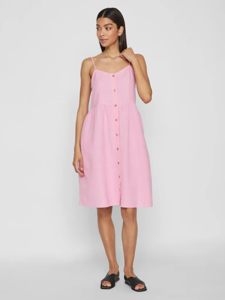 VIPRISILLA NEW S/L STRAP KNEE DRESS begonia pink