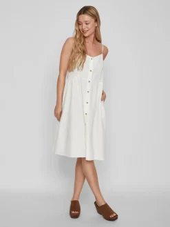 VIPRISILLA NEW S/L STRAP KNEE DRESS snow white