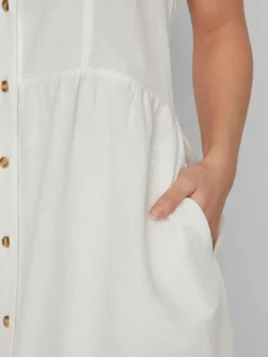 VIPRISILLA NEW S/L STRAP KNEE DRESS snow white