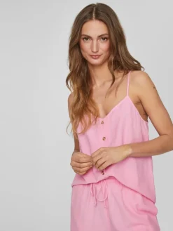 VIPRISILLA S/L BUTTON SINGLET begonia pink